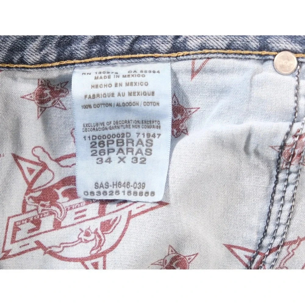 Wrangler Jeans Mens 34x32 Blue PBR Professional Bull Riders Straight Leg Denim